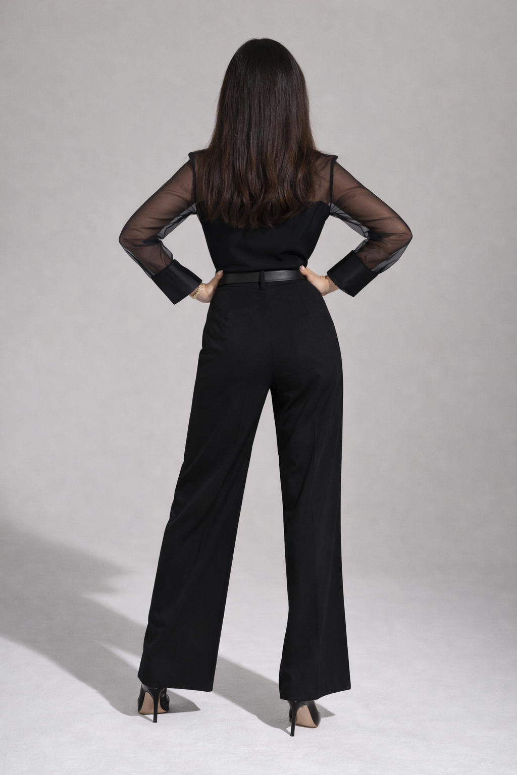 Black Luxury Organza Shirt