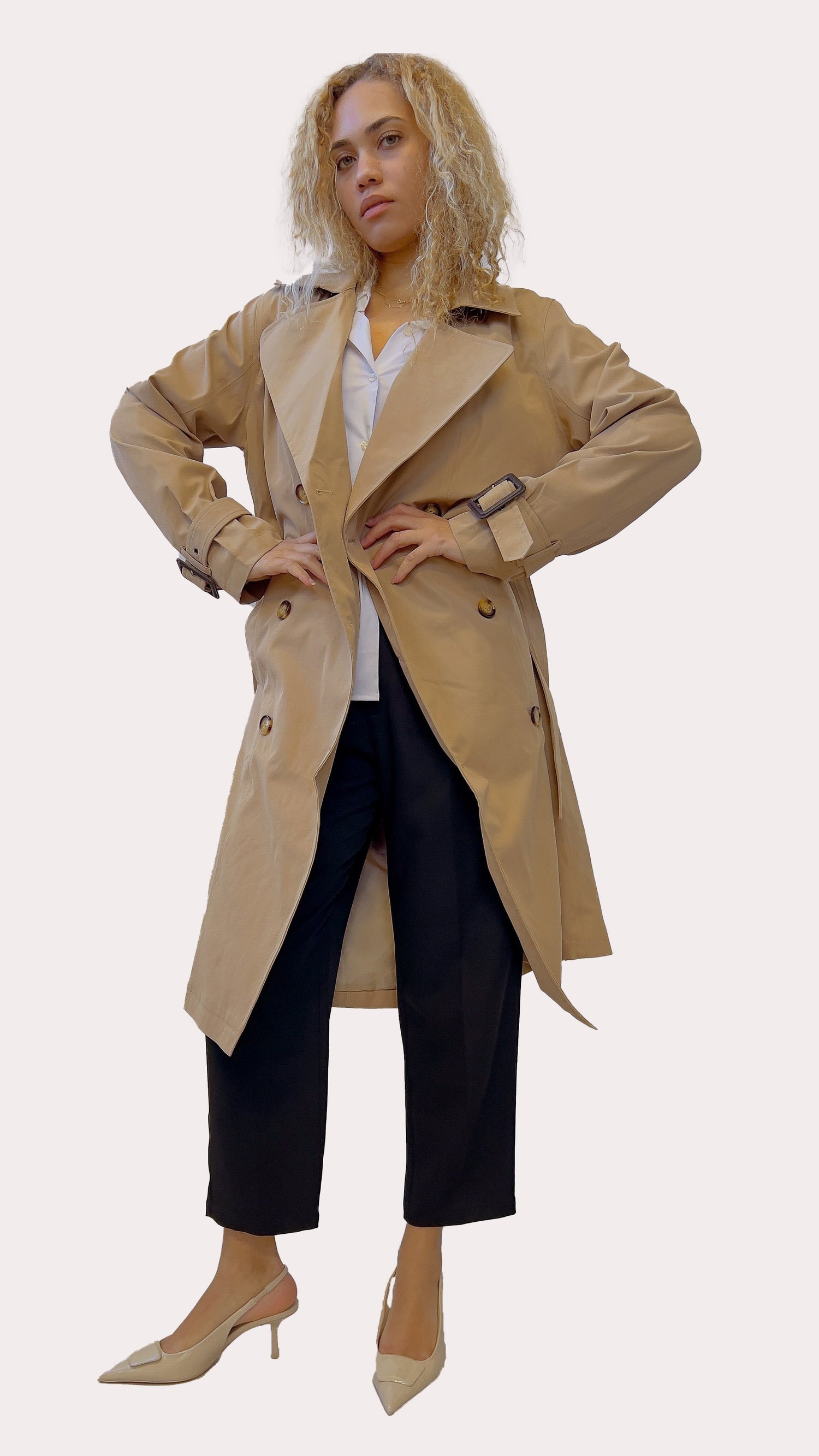 Beige Astur Trench Coat