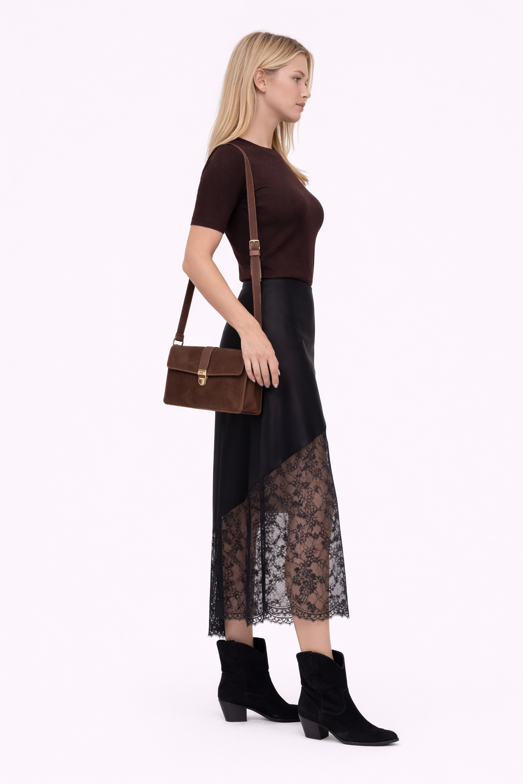 100% Wool Chocolate Nala Sculpted Tee