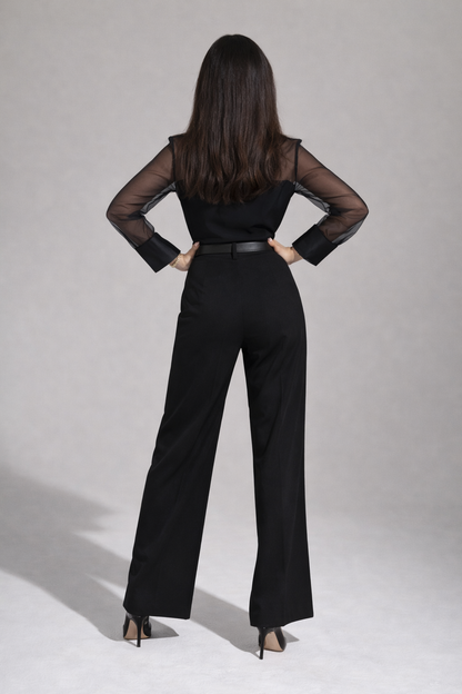 Black Luxury Organza Shirt