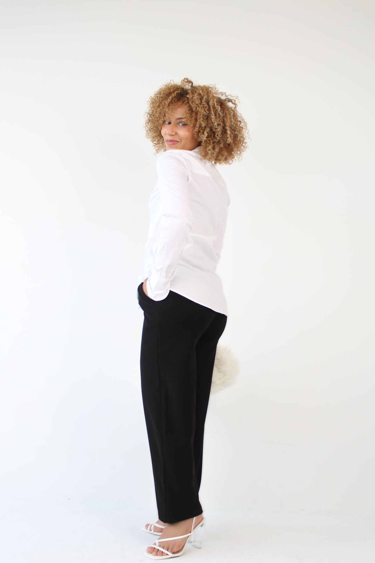 Black Ella Wide Leg Trouser